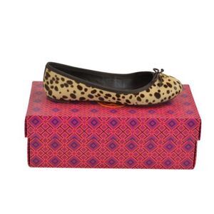 Tory Burch Cheetah/ Coconut Chelsea flats
